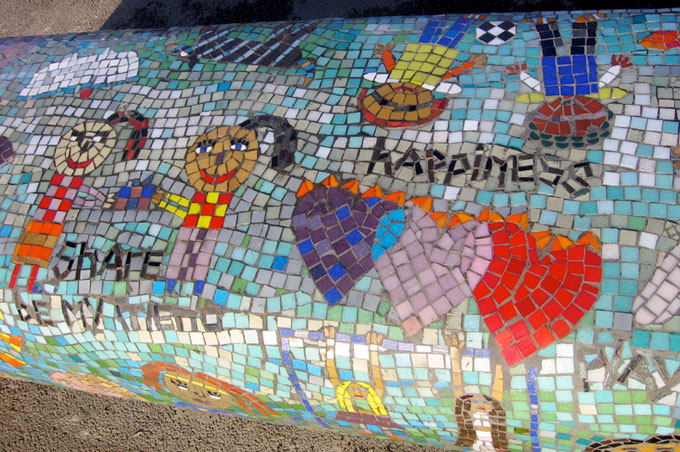 Mosaic Friendship Bench 
