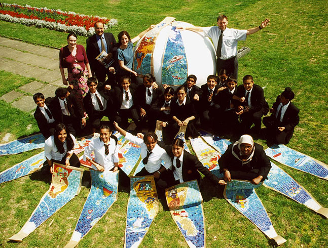 Sculptural Mosaic Globe