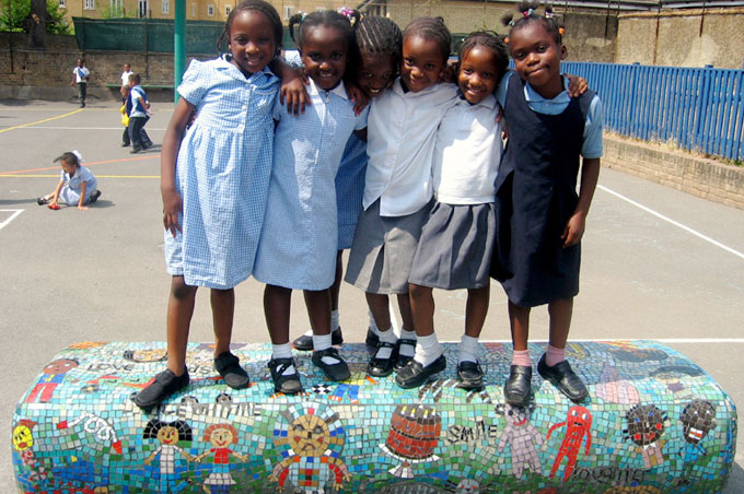 Mosaic Friendship Bench 