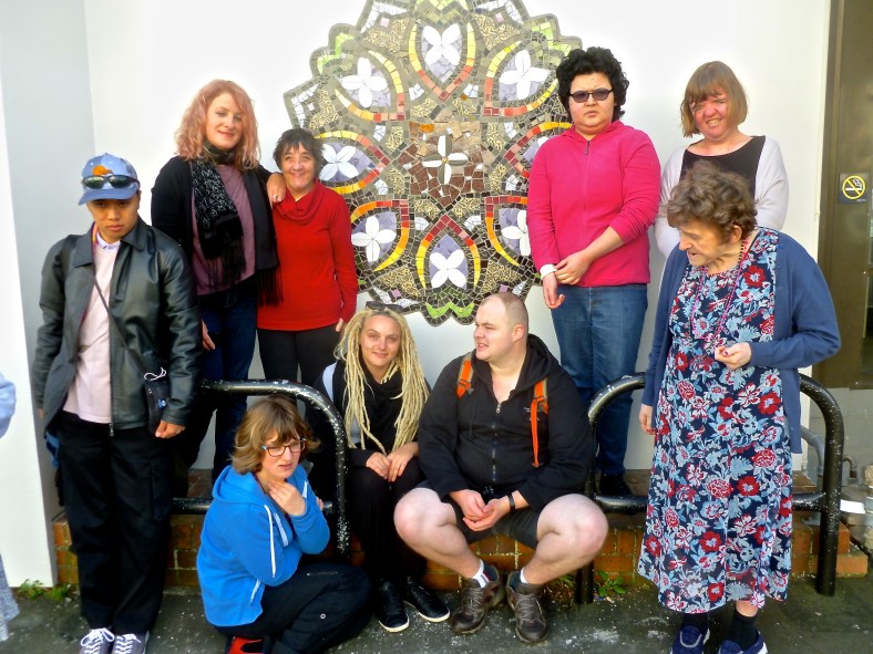 Staff and Clients from Alpha with the finished Mandala